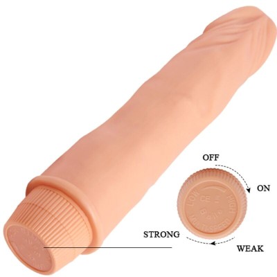 BAILE - VIBRADOR REALISTA ANÃO 21 CM CARNE - D-242509 - Dona Pimenta