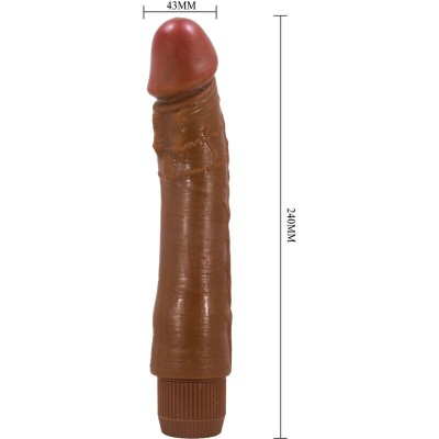 BAILE - VIBRADOR REALISTA DYBBUK 24 CM MULATO - D-242512 - Dona Pimenta