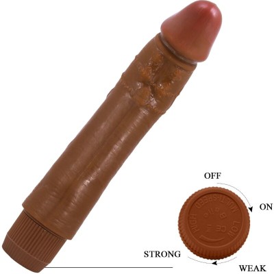 BAILE - VIBRADOR REALISTA DYBBUK 24 CM MULATO - D-242512 - Dona Pimenta