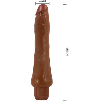 BAILE - VIBRADOR REALISTA DRYAD 25 CM MULATO - D-242513 - Dona Pimenta