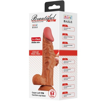 BAILE - BURAQ DILDO REALÍSTICO 24 CM CARNE - D-242485 - Dona Pimenta