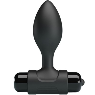 PRETTY LOVE - VIBRA BUTT 10 VIBRAÇÕES PLUG ANAL PRETO - D-242405 - Dona Pimenta