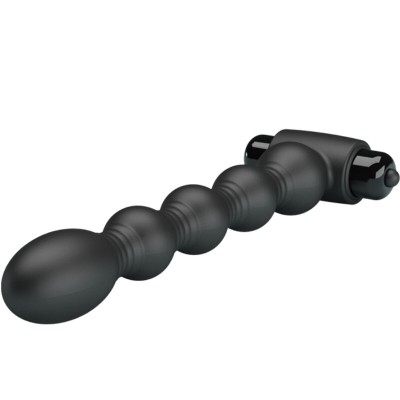 PRETTY LOVE - LYNN SILICONE ANAL PLUG 10 VIBRAÃÃES PRETO - D-242424 - Dona Pimenta