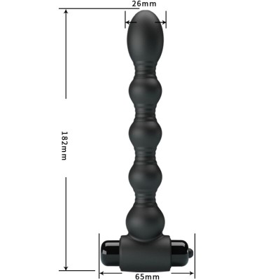 PRETTY LOVE - LYNN SILICONE ANAL PLUG 10 VIBRAÃÃES PRETO - D-242424 - Dona Pimenta