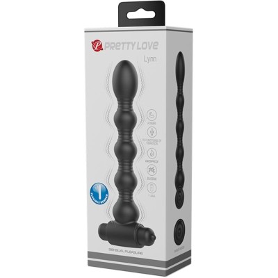 PRETTY LOVE - LYNN SILICONE ANAL PLUG 10 VIBRAÃÃES PRETO - D-242424 - Dona Pimenta