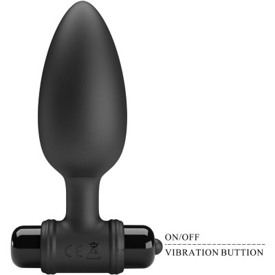 PRETTY LOVE - VIBRA BUTT PLUG 2 ANAL PLUG 10 VIBRAÇÕES PRETO - D-242425 - Dona Pimenta