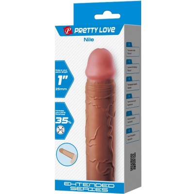 PRETTY LOVE - MANGA PENIS NILE COM EXTENSÃO DE 2,5 CM MULATO - D-242473 - Dona Pimenta