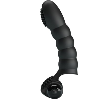 PRETTY LOVE - VIBRADOR DE DEDO ALEXANDER 10 VIBRAÇÕES PRETO - D-242407 - Dona Pimenta