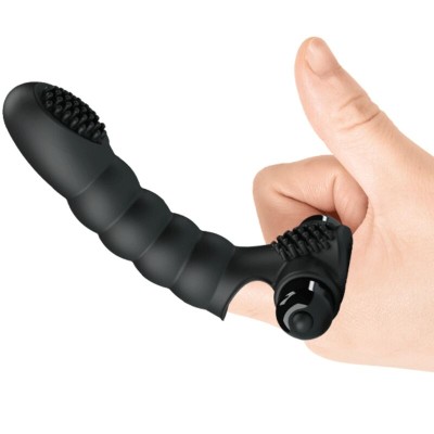 PRETTY LOVE - VIBRADOR DE DEDO ALEXANDER 10 VIBRAÇÕES PRETO - D-242407 - Dona Pimenta