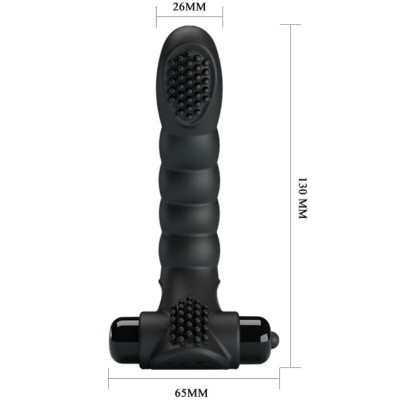 PRETTY LOVE - VIBRADOR DE DEDO ALEXANDER 10 VIBRAÇÕES PRETO - D-242407 - Dona Pimenta