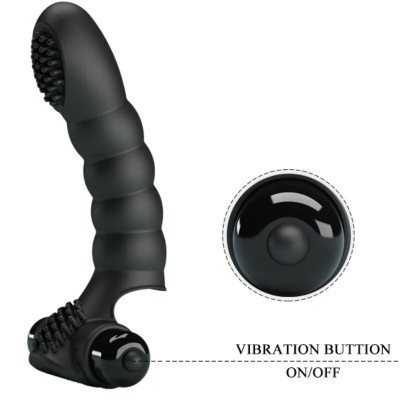 PRETTY LOVE - VIBRADOR DE DEDO ALEXANDER 10 VIBRAÇÕES PRETO - D-242407 - Dona Pimenta