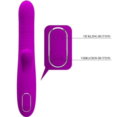 PRETTY LOVE - ANGELIQUE MULTIFUNÇÕES VIBRADOR + ESTIMULADOR DE CLITÓRIS ROXO - D-242426 - Dona Pimenta