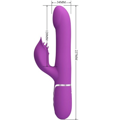 PRETTY LOVE - VIBRADOR E ESTIMULADOR MULTIFUNCIONAL 4 EM 1 ROXO - D-242453 - Dona Pimenta