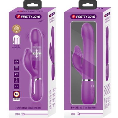 PRETTY LOVE - VIBRADOR E ESTIMULADOR MULTIFUNCIONAL 4 EM 1 ROXO - D-242453 - Dona Pimenta