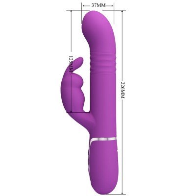 PRETTY LOVE - COALE 4 EM 1 MULTIFUNCIONAL COELHO VIBRADOR ROXO - D-242454 - Dona Pimenta