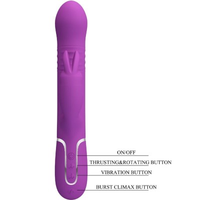 PRETTY LOVE - COALE 4 EM 1 MULTIFUNCIONAL COELHO VIBRADOR ROXO - D-242454 - Dona Pimenta