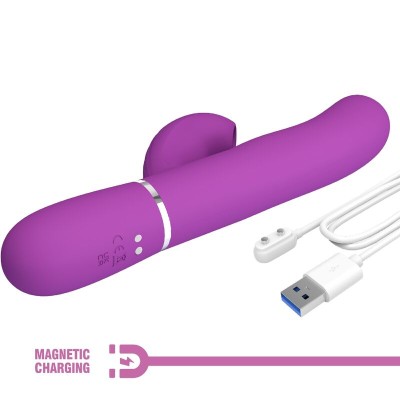 PRETTY LOVE - PERLITA 3 EM 1 MULTIFUNCIONAL COELHO VIBRADOR ROXO - D-242456 - Dona Pimenta