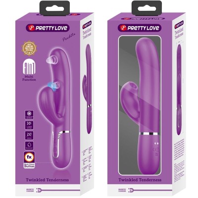 PRETTY LOVE - PERLITA 3 EM 1 MULTIFUNCIONAL COELHO VIBRADOR ROXO - D-242456 - Dona Pimenta