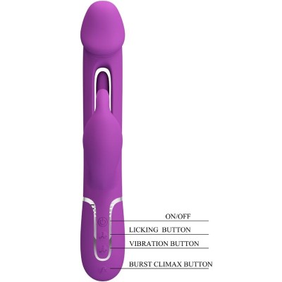 PRETTY LOVE - KAMPAS 3 EM 1 MULTIFUNCIONAL COELHO VIBRADOR ROXO - D-242457 - Dona Pimenta