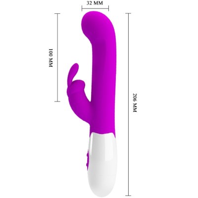 PRETTY LOVE - CENTAUR VIBRATOR RABBIT 30 MODOS DE VIBRAÇÃO ROXO - D-242416 - Dona Pimenta