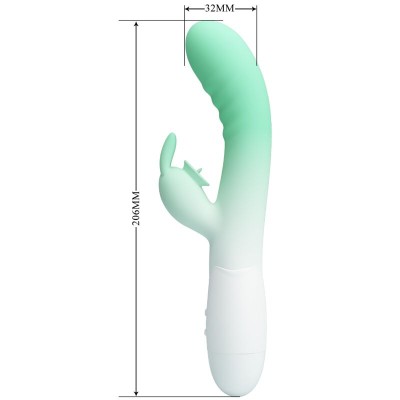 PRETTY LOVE - VIBRADOR CERBERUS RABBIT 30 VIBRAÇÕES VERDE - D-242486 - Dona Pimenta