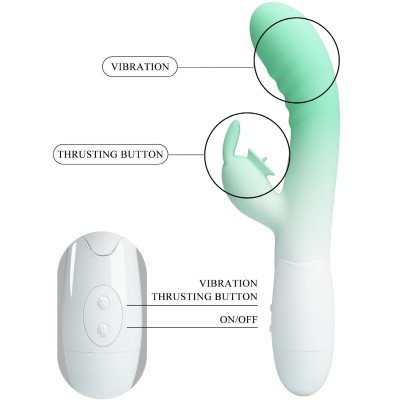 PRETTY LOVE - VIBRADOR CERBERUS RABBIT 30 VIBRAÇÕES VERDE - D-242486 - Dona Pimenta