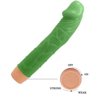 BAILE - BILL VIBRADOR REALISTA 22,5 CM VERDE - D-242507 - Dona Pimenta