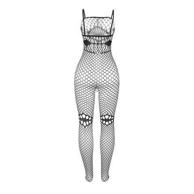 SUBBLIME - 952112 BODYSTOCKING DE REDE COM DETALHES NO PEITO E BARRIGA PRETO TAMANHO ÚNICO - D-241360 - Dona Pimenta