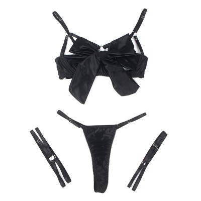 SUBBLIME - 955199 CONJUNTO DE SUTIÃ COM LAÇO PRETO AJUSTÃVEL S/M - D-242640 - Dona Pimenta