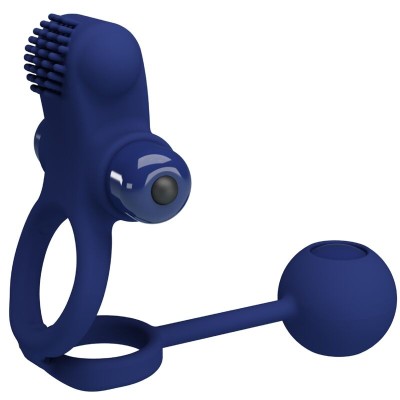 PRETTY LOVE - REMINGTON ANEL VIBRADOR DUPLO COM PLUG AZUL - D-239944 - Dona Pimenta