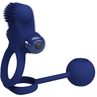 PRETTY LOVE - REMINGTON ANEL VIBRADOR DUPLO COM PLUG AZUL - D-239944 - Dona Pimenta