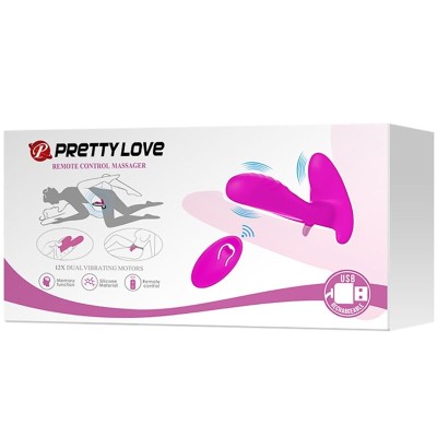 PRETTY LOVE - MASSAGEADOR E VIBRADOR 12 VIBRAÇÕES CONTROLE REMOTO ROXO - D-242427 - Dona Pimenta