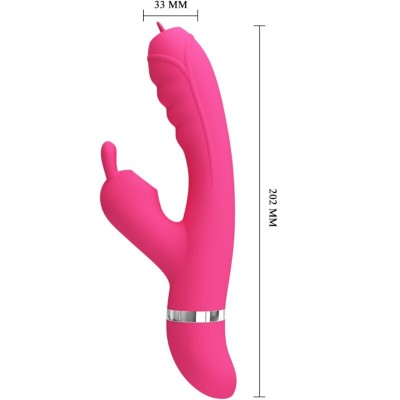 PRETTY LOVE - VIBRADOR COELHO MULTIFUNCIONAL PHOENIX ROSA - D-242429 - Dona Pimenta