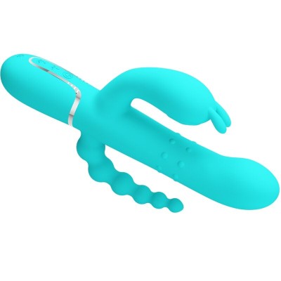 PRETTY LOVE - CAMMY 4 EM 1 MULTIFUNCIONAL TRIPPLE RABBIT VIBRADOR AZUL - D-242458 - Dona Pimenta