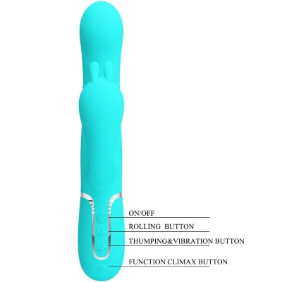 PRETTY LOVE - CAMMY 4 EM 1 MULTIFUNCIONAL TRIPPLE RABBIT VIBRADOR AZUL - D-242458 - Dona Pimenta