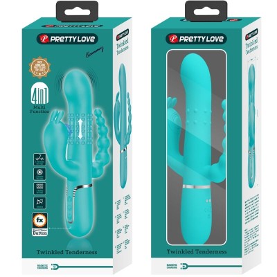 PRETTY LOVE - CAMMY 4 EM 1 MULTIFUNCIONAL TRIPPLE RABBIT VIBRADOR AZUL - D-242458 - Dona Pimenta