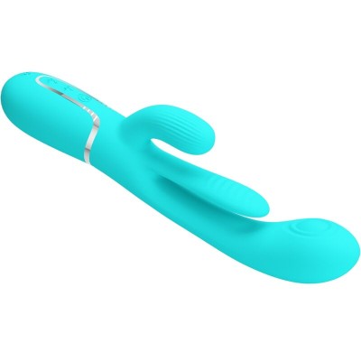 PRETTY LOVE - SHANIA TRIPLE RABBIT MULTIFUNCIONAL VIBRADOR 3 EM 1 AZUL - D-242470 - Dona Pimenta