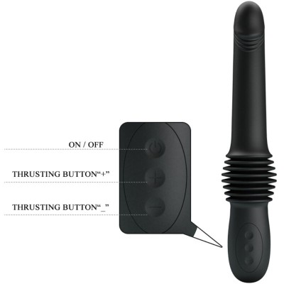 PRETTY LOVE - VIBRADOR PAZUZU 3 MODOS DE IMPULSO PRETO - D-242404 - Dona Pimenta