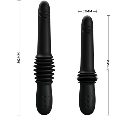 PRETTY LOVE - VIBRADOR PAZUZU 3 MODOS DE IMPULSO PRETO - D-242404 - Dona Pimenta