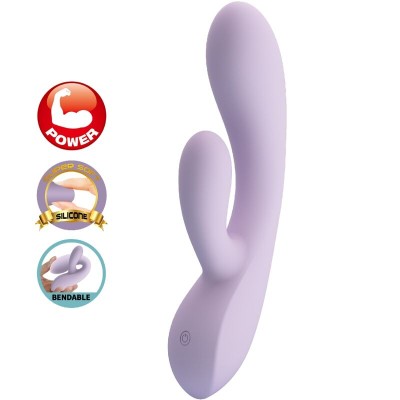 PRETTY LOVE - VIBRADOR ROSOLYN RABBIT 10 VIBRAÇÕES ROXO - D-242492 - Dona Pimenta