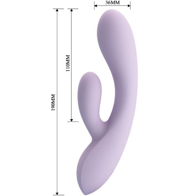 PRETTY LOVE - VIBRADOR ROSOLYN RABBIT 10 VIBRAÇÕES ROXO - D-242492 - Dona Pimenta