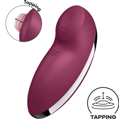 SATISFYER - TAP & CLIMAX 2 VIBRADOR & ESTIMULADOR VERMELHO - D-241755 - Dona Pimenta