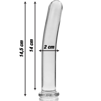 NEBULA SERIES BY IBIZA - MODELO 8 DILDO VIDRO BOROSILICADO 14,5X2 CM