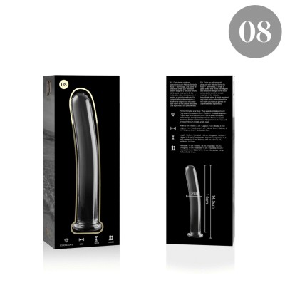 NEBULA SERIES BY IBIZA - MODELO 8 DILDO VIDRO BOROSILICADO 14,5X2 CM