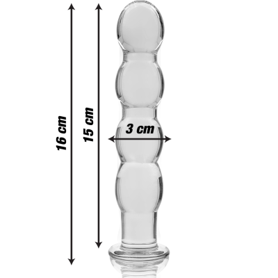 NEBULA SERIES BY IBIZA -MODELO 10 DILDO VIDRO BOROSILICADO 16,5X3,5 CM