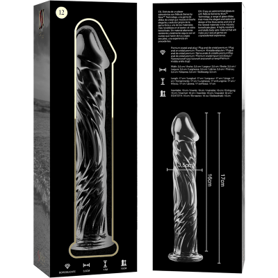 NEBULA SERIES BY IBIZA - MODELO 12 DILDO VIDRO BOROSILICADO 17X3,5 CM