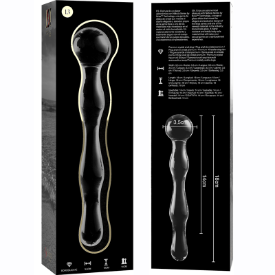 NEBULA SERIES BY IBIZA - MODELO 13 DILDO VIDRO BOROSILICADO 18X3,5 CM