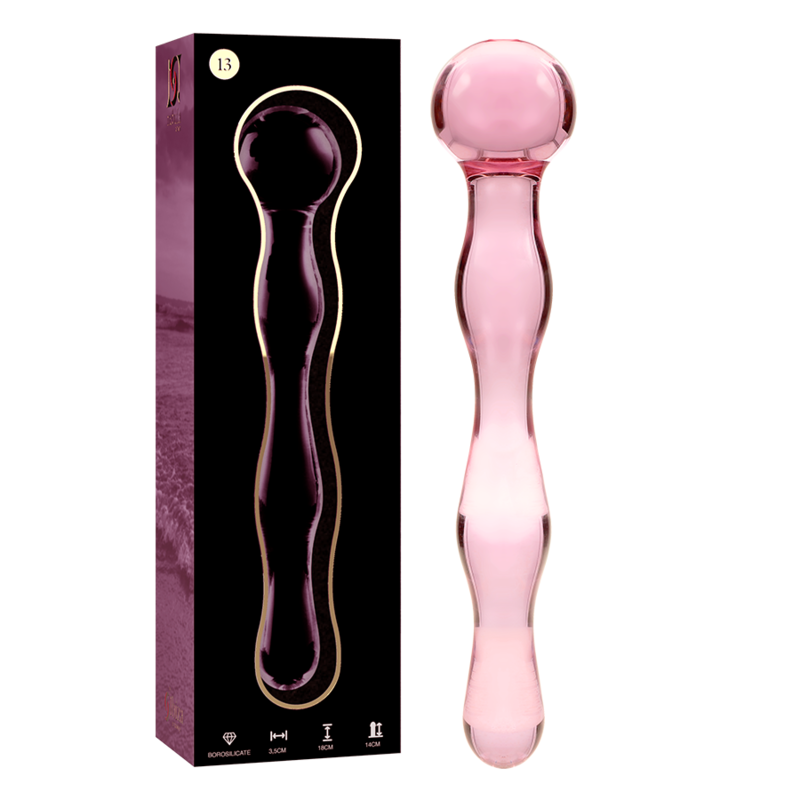 NEBULA SERIES BY IBIZA - MODELO 13 DILDO VIDRO BOROSILICADO 18X3,5 CM