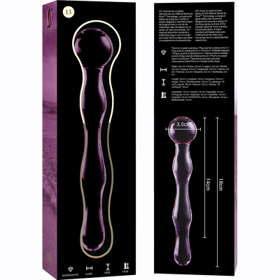 NEBULA SERIES BY IBIZA - MODELO 13 DILDO VIDRO BOROSILICADO 18X3,5 CM