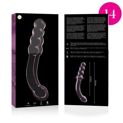 NEBULA SERIES BY IBIZA - MODELO 14 DILDO VIDRO BOROSILICADO 18,5X3 CM